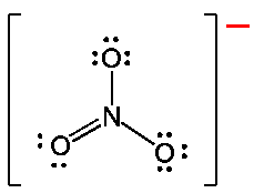 Nitrate resonance structures